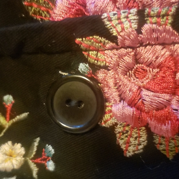 Johnny Was  Multi-Floral Embroidered Black Blazer NWT - Picture 6 of 10